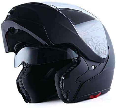 1Storm Motorcycle Street Bike ModularFlip up Dual VisorSun Shield Full Face Helmet (MattBlack, X-Large)