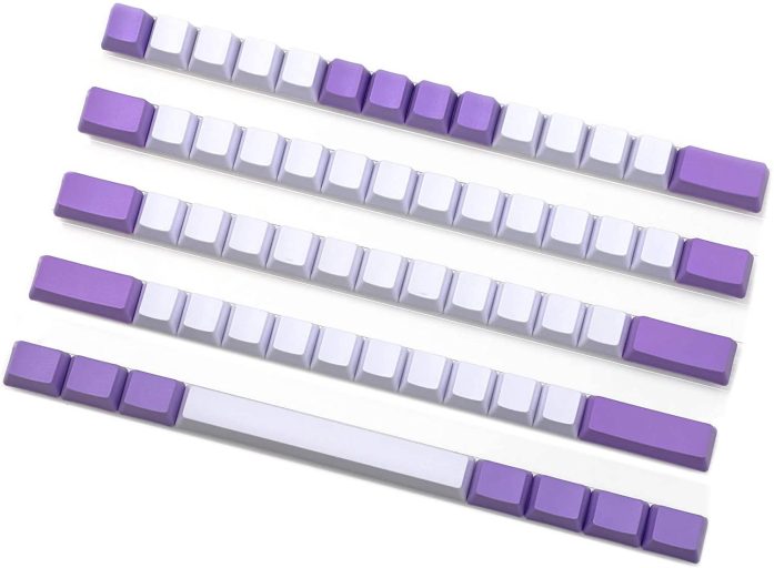 NPKC White Purple Mixed 61 ANSI Keyset