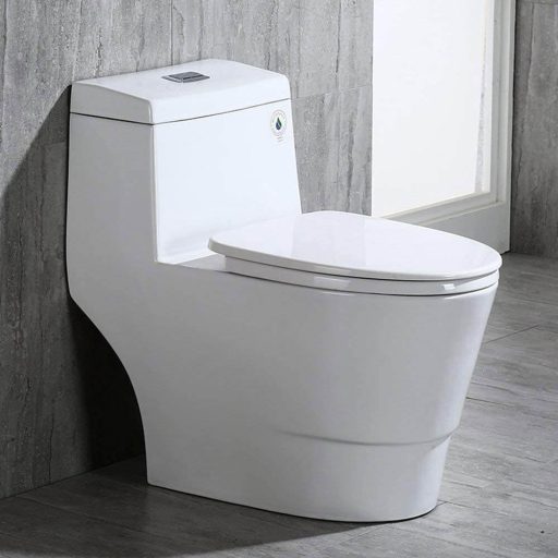 WoodBridge T-0001, Dual Flush Elongated One-Piece Toilet